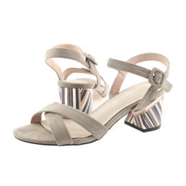 Sandal decorativ toc Filippo 818 bej 4