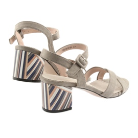 Sandal decorativ toc Filippo 818 bej 3