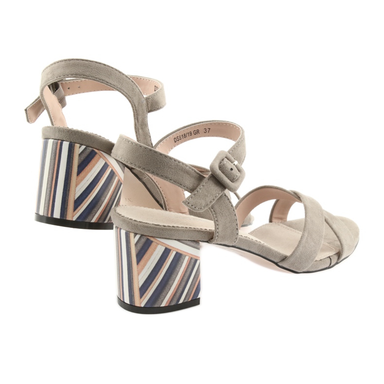 Sandal decorativ toc Filippo 818 bej 3