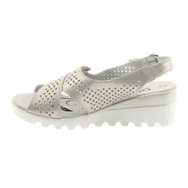 Sandale aurii pentru femei pe pană Filippo 729 de aur 1