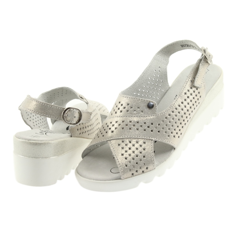 Sandale aurii pentru femei pe pană Filippo 729 de aur 3