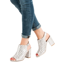 Sandale VINCEZA cu jeturi gri 1