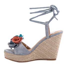 Seastar Sandale legate pe pană albastru multicolor 3
