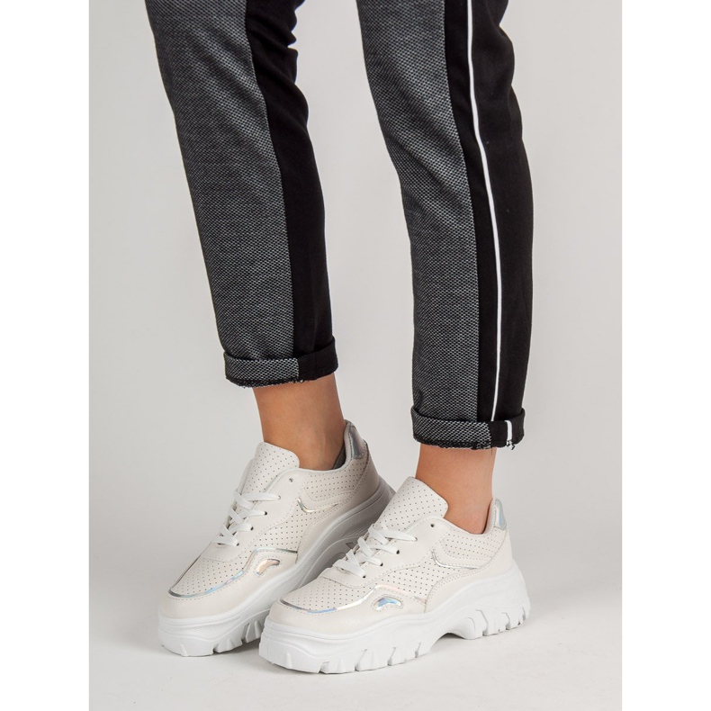 Adidași albi cu efect Holo 2 Adidași albi cu efect Holo 2
