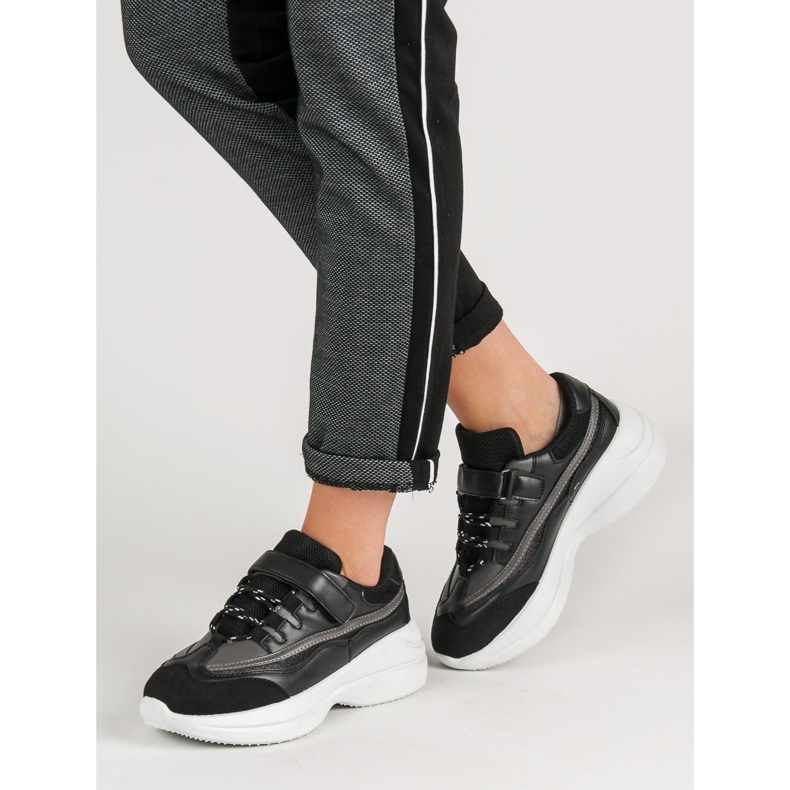 Adidași negri la modă negru 1