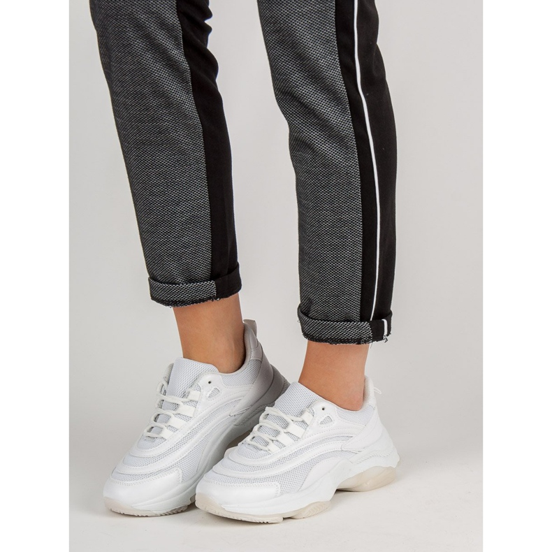 Încălțăminte sport cu șiret alb 2
