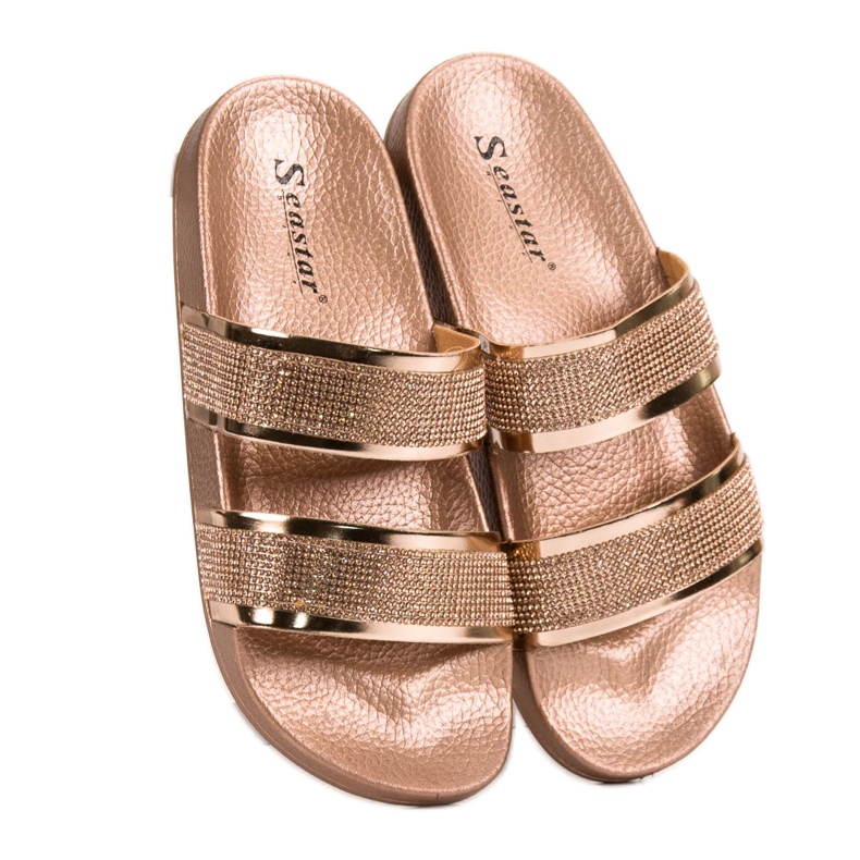 Seastar Papuci Aurii Cu Cristale de aur 1