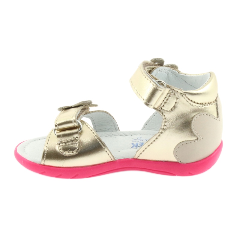 Bartek Sandale din piele din piele cu un fluture 51569 Zlotys de aur 2