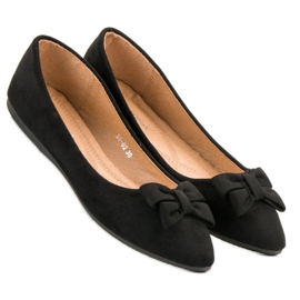 Ch. Creation Suede Ballerina In Spitz negru 3
