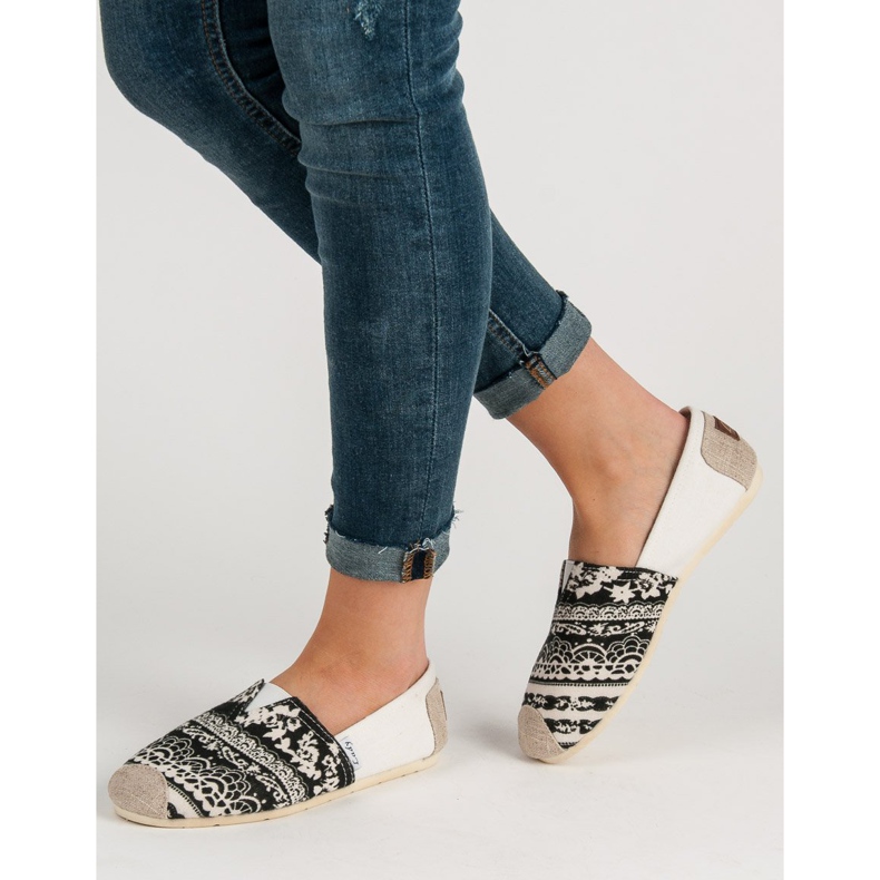 Lady Fashion Slip On Boho Sneakers negru maro 2