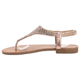 SHELOVET Sandale Golden Slip On de aur 1