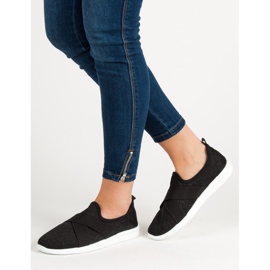 Ideal Shoes Pantofi sport de alunecare negru 2