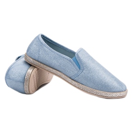 Ideal Shoes Sliponi confortabili albastru 2