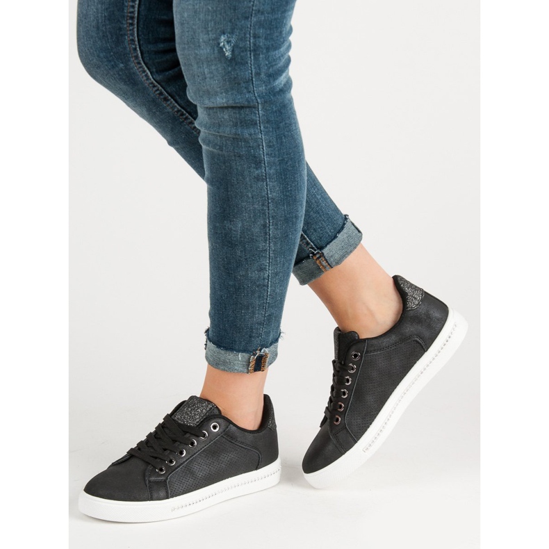 SHELOVET Pantofi sport negri negru 1