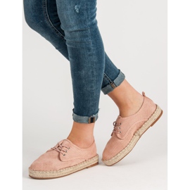 Small Swan Broguri din piele deschisă roz 2 Small Swan Broguri din piele deschisă roz 2