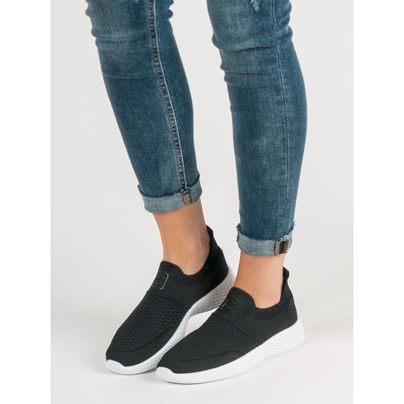 Weide Încălțăminte textilă la modă negru 1