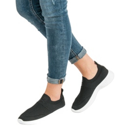 Weide Încălțăminte textilă la modă negru 2