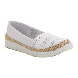 SHELOVET Espadrile textile alb 1 SHELOVET Espadrile textile alb 1
