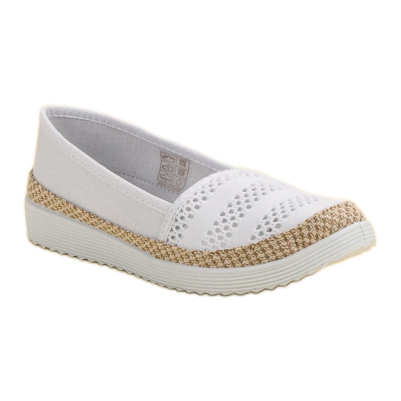 SHELOVET Espadrile textile alb 1 SHELOVET Espadrile textile alb 1