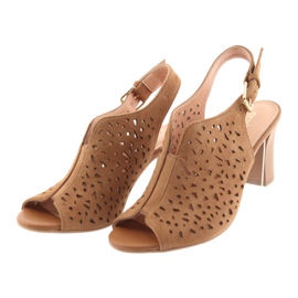 Espinto Sandale deschise pe postul maro 317 3 Espinto Sandale deschise pe postul maro 317 3