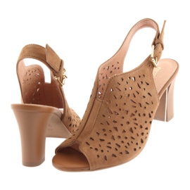 Espinto Sandale deschise pe postul maro 317 4 Espinto Sandale deschise pe postul maro 317 4