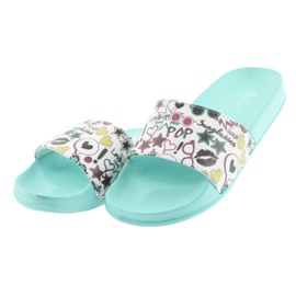 Papuci de ochelari de soare cu profil verde American Club alb negru roz 3