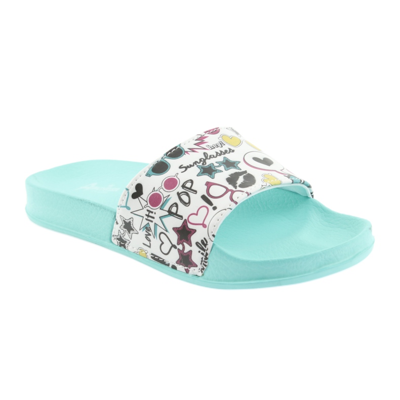 Papuci de ochelari de soare cu profil verde American Club alb negru roz 1