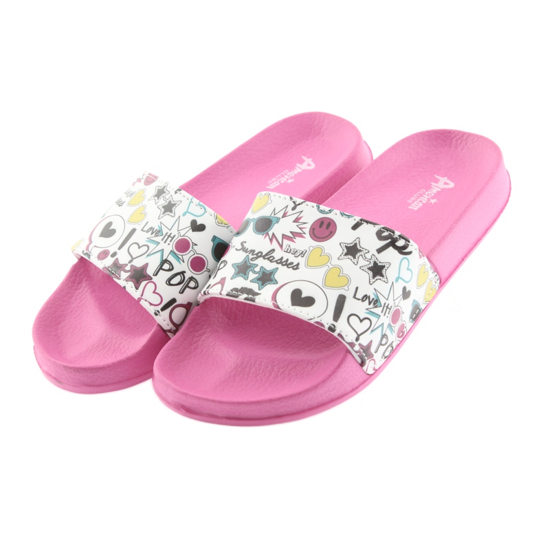 Papuci de ochelari de soare au profilat American Club roz alb negru verde galben 4