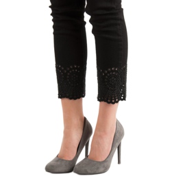 VICES Tocuri din piele de căprioară gri 1 VICES Tocuri din piele de căprioară gri 1