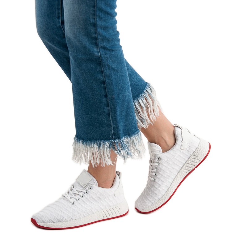 SHELOVET Încălțăminte textilă la modă alb 2