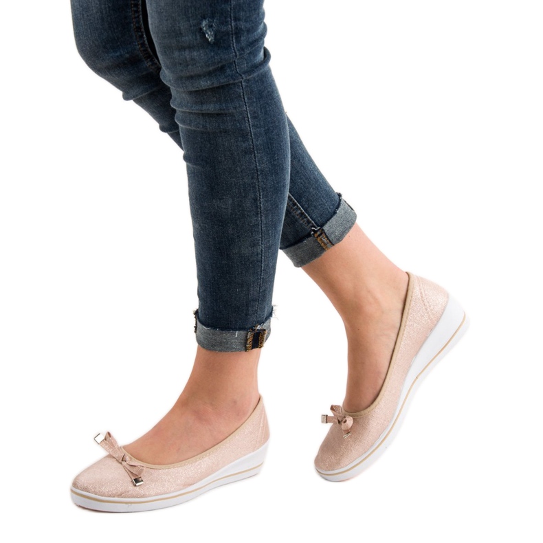 SHELOVET Wedge Ballerina maro 2