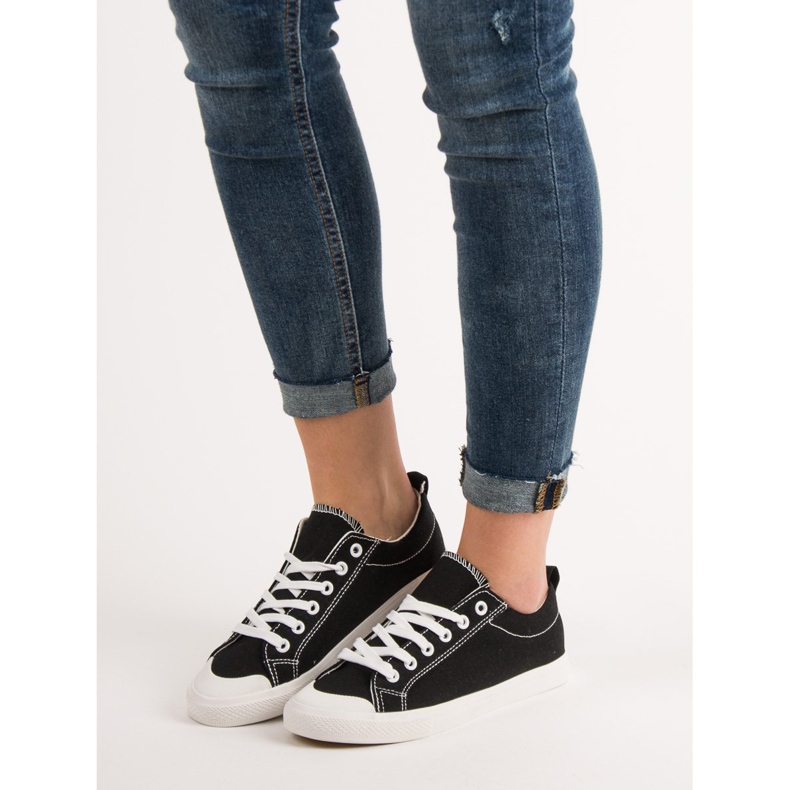 SHELOVET Adidași negri mici negru 2