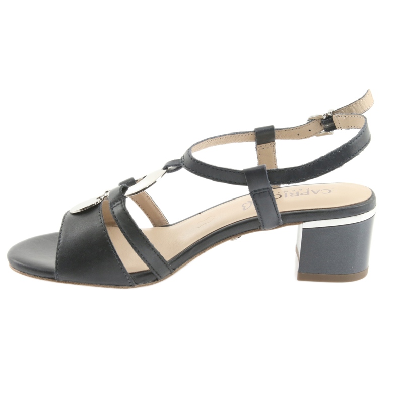 Sandale cu decor Caprice 28211 bleumarin albastru marin gri 2