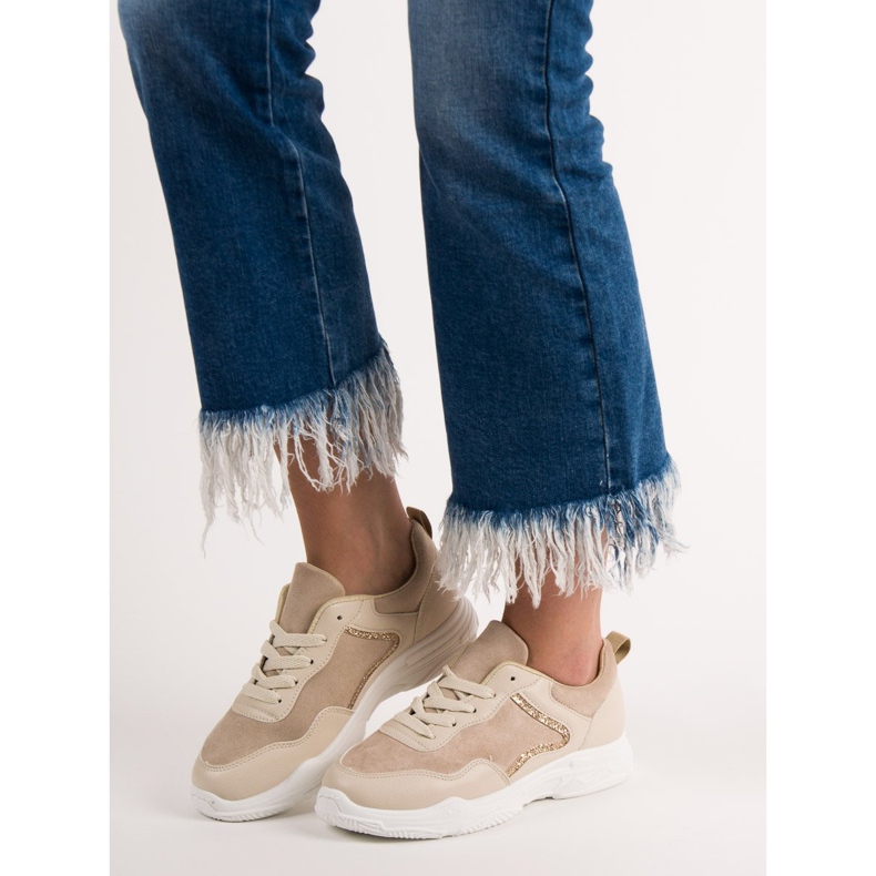 SHELOVET Adidași la modă bej 1