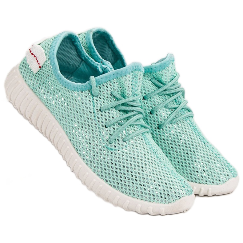 SHELOVET Încălțăminte slip-on cu paiete verde 1