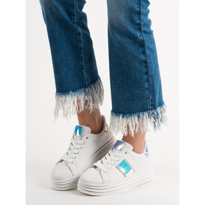 SHELOVET Încălțăminte albă pe platformă 2