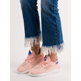 SHELOVET Pantofi sport textile roz 2