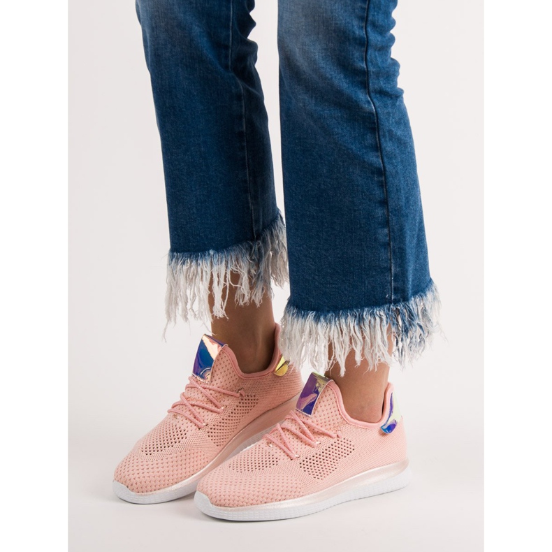 SHELOVET Pantofi sport textile roz 2
