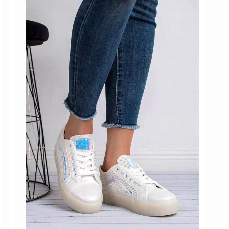 SHELOVET Pantofi casual pentru femei alb 2