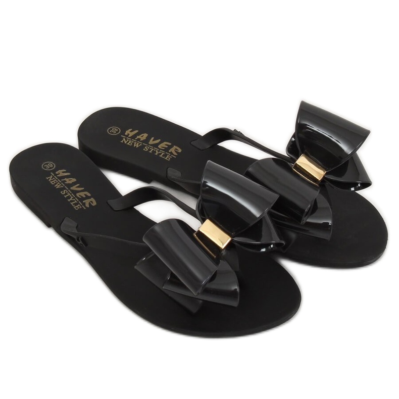 Flip-flops negru KM104 negru Meliski 2