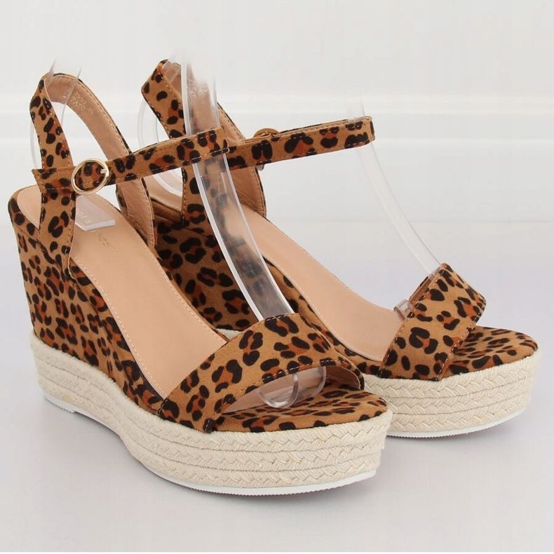 Sandale pe toc leopard JS-2952 Leopard maro 2