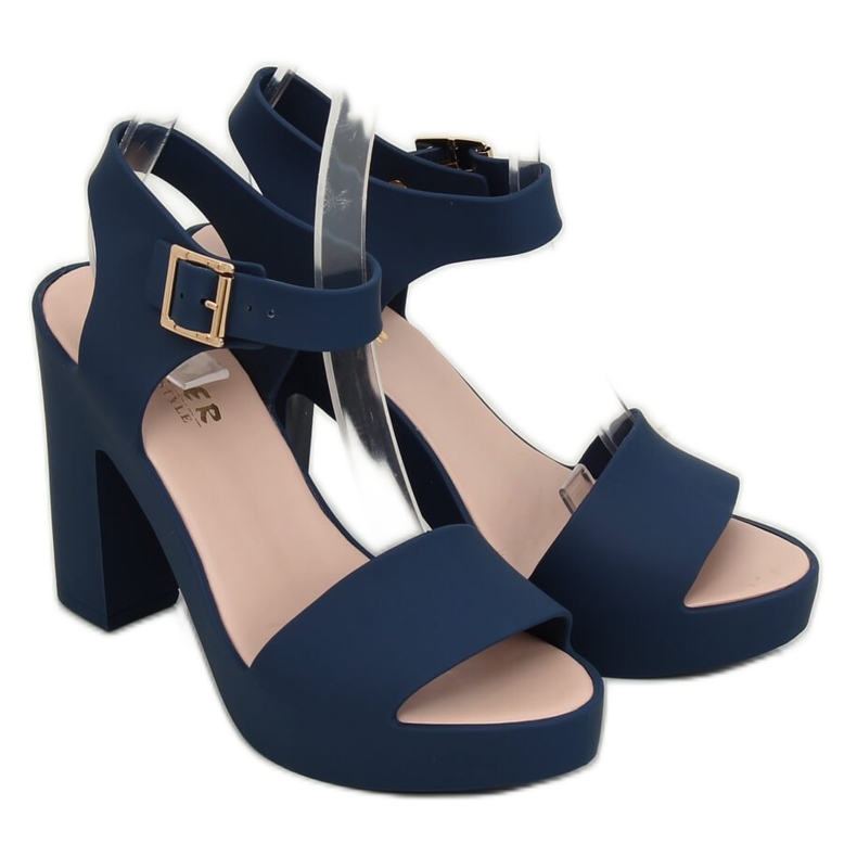 Sandale cu toc înalt Meliski KM202 Albastru marin 1 Sandale cu toc înalt Meliski KM202 Albastru marin 1