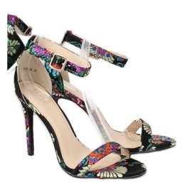 Sandale orientale negre KSL708 Negre negru multicolor 2