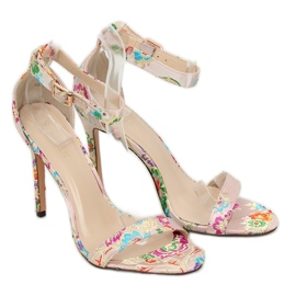 Sandale bej orientale KSL708 Bej maro multicolor 2