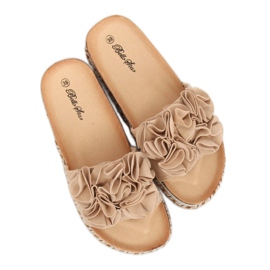 Papuci bej femei S61 Beige 2