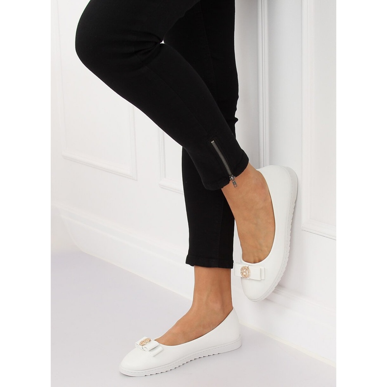 Balerini pentru femei albe YSD-03 Alb 1