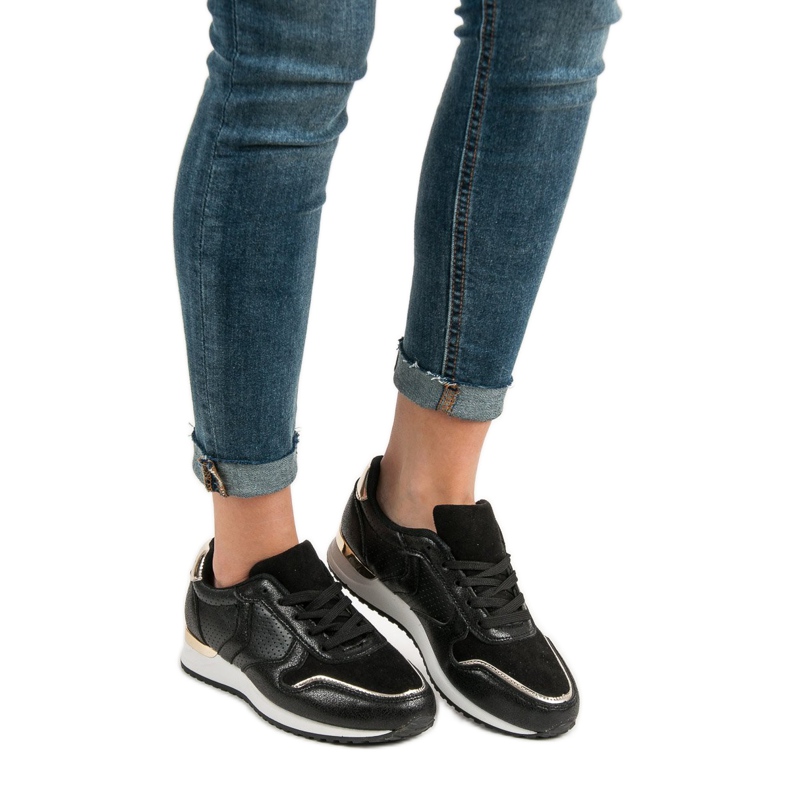 SHELOVET Pantofi sport casual negru 1