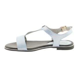 M.Daszyński Sandale albastru perlat Daszyński MR1583-7 2