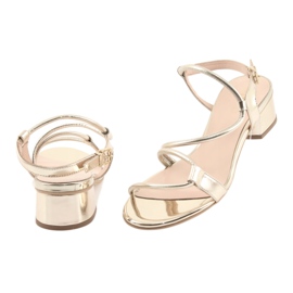 Sandale din aur cu toc 3386 Edeo de aur 4 Sandale din aur cu toc 3386 Edeo de aur 4