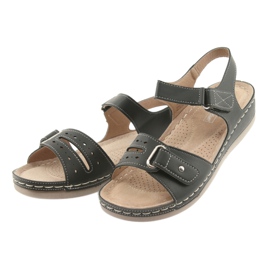 Sandale dama confort negre DK 25131 negru 3 Sandale dama confort negre DK 25131 negru 3